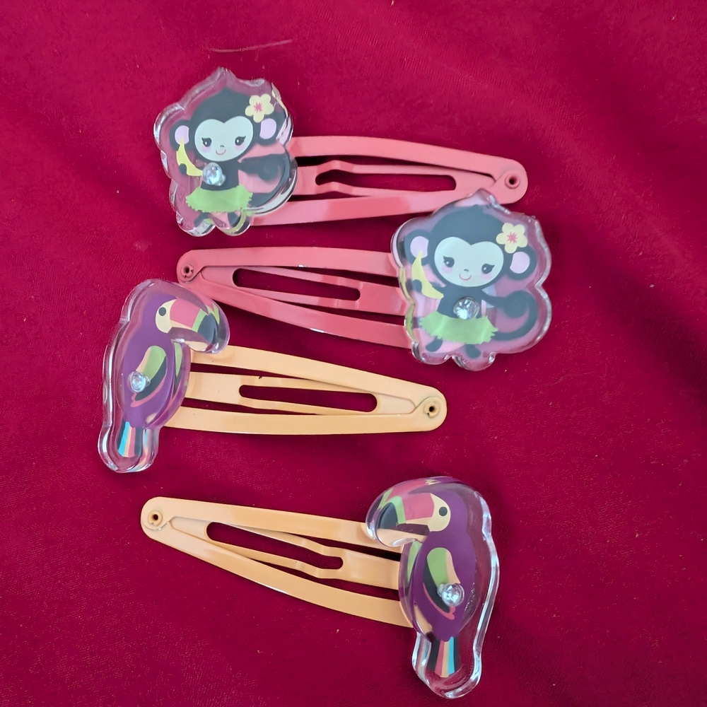 Colorful Animal Hair Clips for Kids